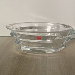 BACCARAT ZINZIN WAVY BOWL CRYSTAL  11" X 6 1/2" X 4"