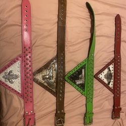 Leather collar for dogs