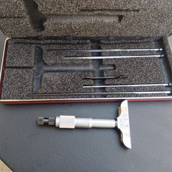Starrett micrometer depth gauge set tools