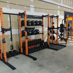 Professional Double Power Rack With Fitness Storage Area