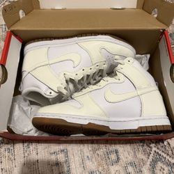 Nike Dunk High White/Sail/Medium Brown Women's Size 6.5 - Like New