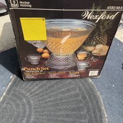 Punch  Bowl Set Vintage Service For 18  Retails Used 200