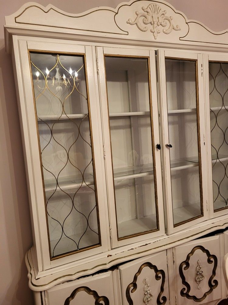 Antique China Buffet & Dining Table Set