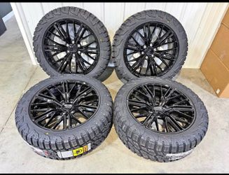 Brand new 22” 6x139.7 Gloss black ZL1 reps on Brand new 305/45/22 RBP R/T tires