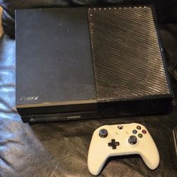 Microsoft Xbox One 500GB console with a white wireless controller & 2 Games