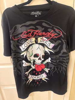 Ed Hardy Love Dies Hard Graphic T-Shirt Medium
