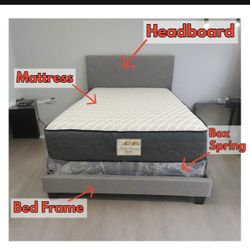 Brand New King Bed Frame with Mattress & Box Spring! For Only $449 🚨Ready for Delivery 🚛