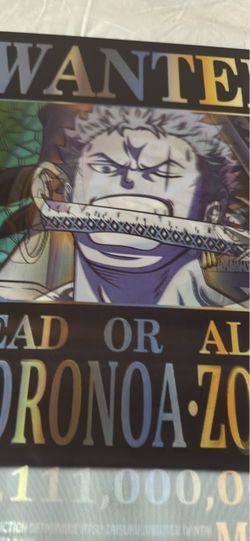 One Piece Zoro Wanted 3D Poster Print