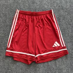 Adidas mens small athletic shorts red aeroready breathable