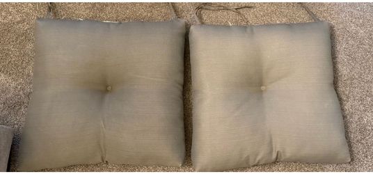 Gray patio cushions set