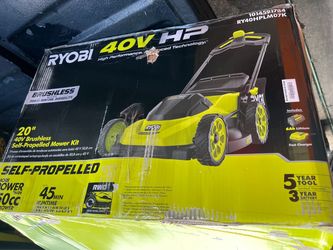 RYOBI 40V HP Brushless 20 in. Cordless Electric Battery Walk Behind Self-Propelled Lawn Mower with 6.0 Ah Battery and Charger
