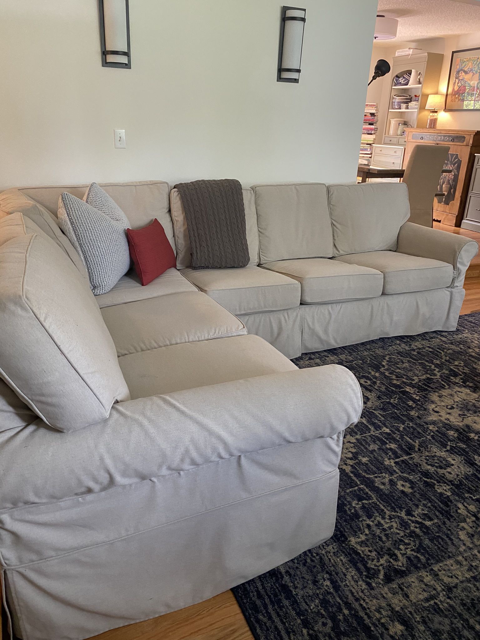 Rowe Made In America Sectional With Inflatable Sleeper