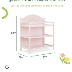 Blush Changing Table for Baby Girl