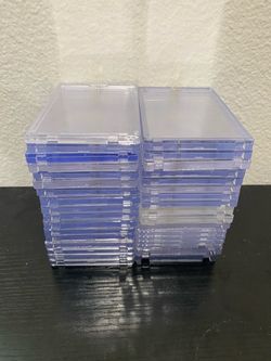 LOT OF 35 USED MAGNETIC 1 TOUCH CARD HOLDERS VARIOUS BRANDS & SIZES *READ*