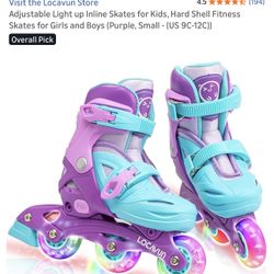 New in box Locavun inline skates size small 9c-12c 