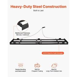 586*Drag Harrow, 96 x 20 in, Tow-Behind Driveway Grader with Adjustable Width & 50lbs Load Capacity, Heavy Duty Lawn Leveling Rake, Galvanized Steel G
