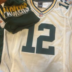 Packers Authentic Child’s Jersey And Beanie XL