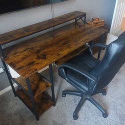 Computer desk with chair