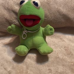 1987 Baby Kermit the Frog Muppet Babies Plush 7.5"