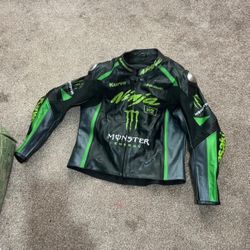 Kawasaki Motorbike Racing Leather Jacket