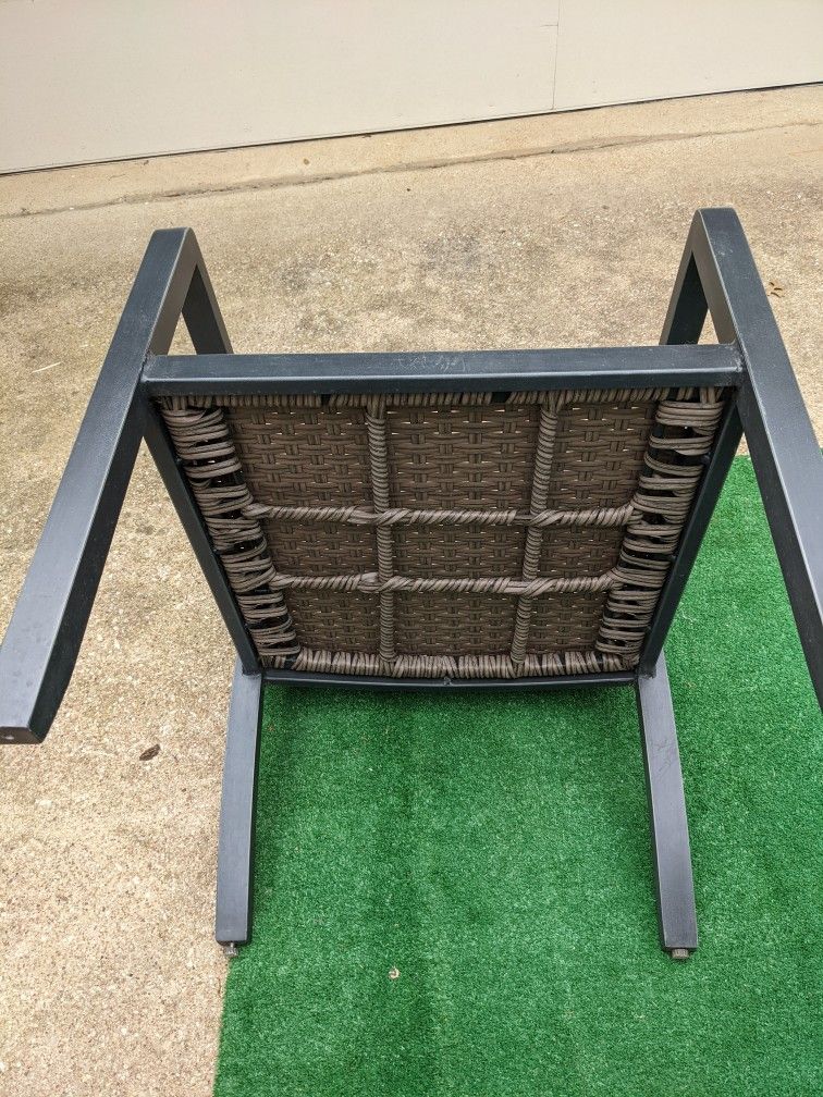 Wide Wooven Armchairs!