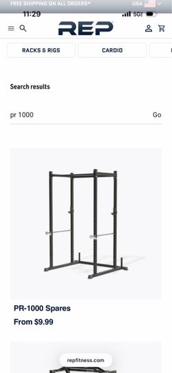 Rep Fitness squat rack + Weight Storage