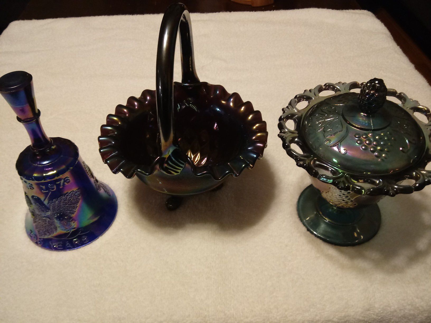 Beautiful antique carnival glass collection