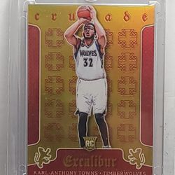 Karl-Anthony Towns RC 2015-16 Panini Excalibur Crusade Gold #/150 MINT