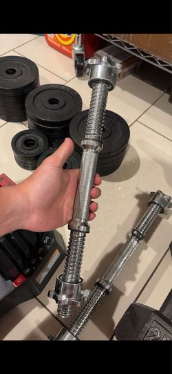 Adjustable dumbbells 110 pounds.View the comments below