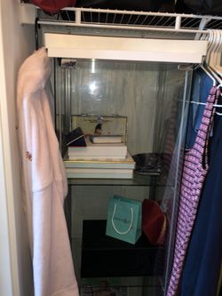 IKEA clear storage shelves