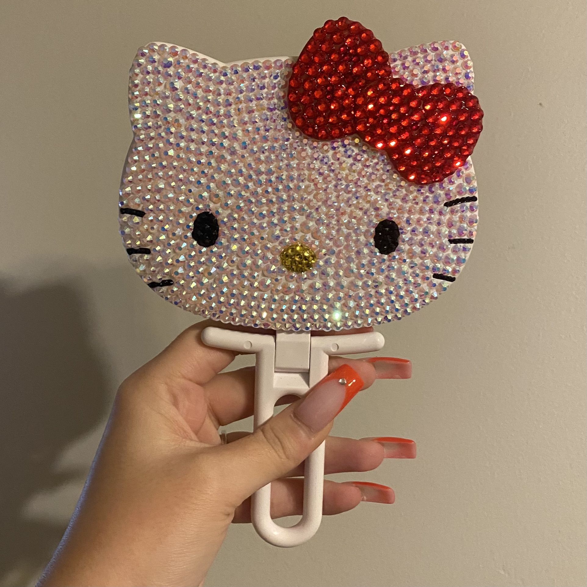 Rhinestone Hello Kitty Folding Hand Mirror