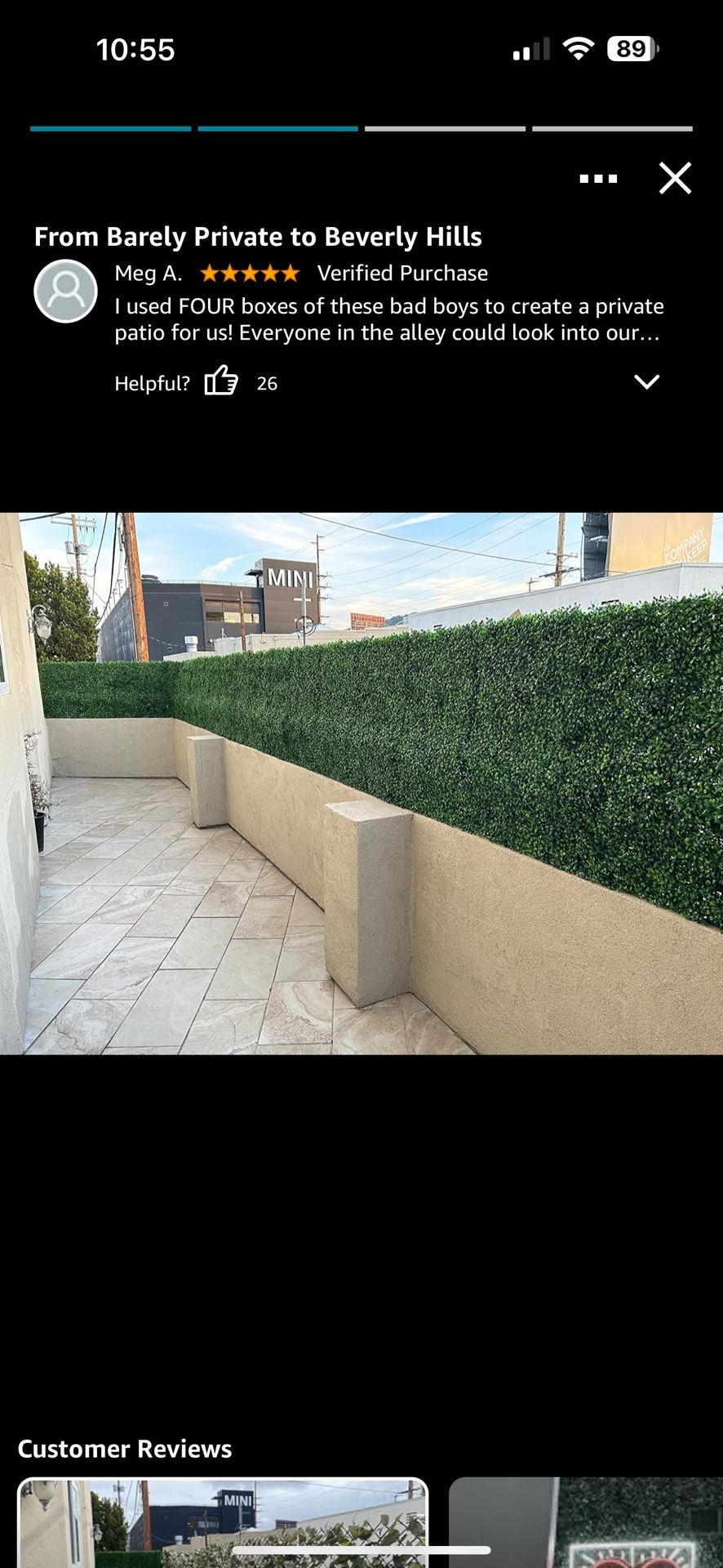 Artificial Hedge Topiary Panels For Privacy or Decor on Walls, Fences, and Patios