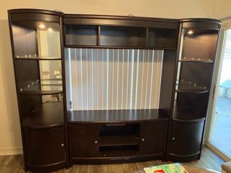 Entertainment center. 4 pcs.  With lights
