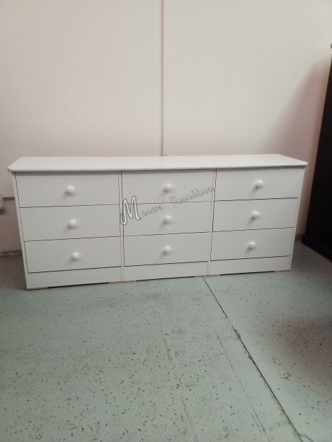 White Wide Bedroom Dresser! 