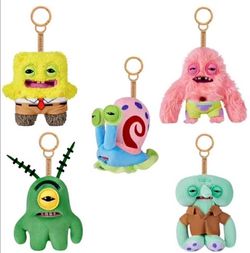 Fuggler x Spongebob Squarepants Plush Keychain Zuru Funny Ugly Monster