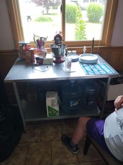 Stainless steel table