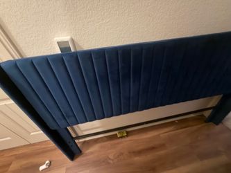 Blue king bed frame
