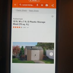 Rubbermaid  10ft W ×7 Ft Storage Shed