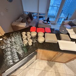 Kitchenware Set, Including bowls, mugs, plates 