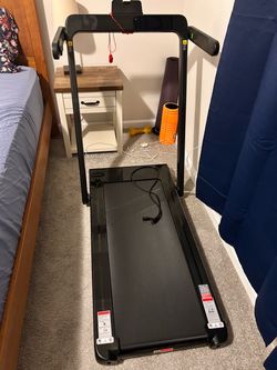 Black Folding Treadmill with Display