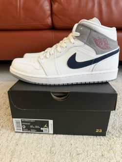 jordan 1 mid paris white size 9 new