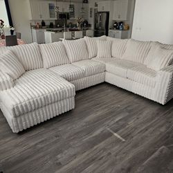 Gourges Sectional 3 Pcs XL Size Cloud Corduroy Soft $2200 FREE LOCAL DELIVERY
