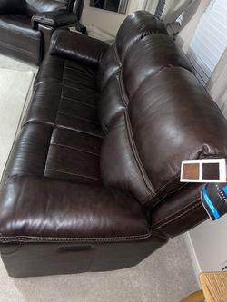 Reclining Brown Leather Couches