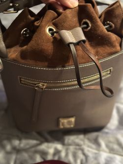 Dooney & Bourke | Bags | Dooney Bourke 975 Leather And Suede Bucket Style Purse I...