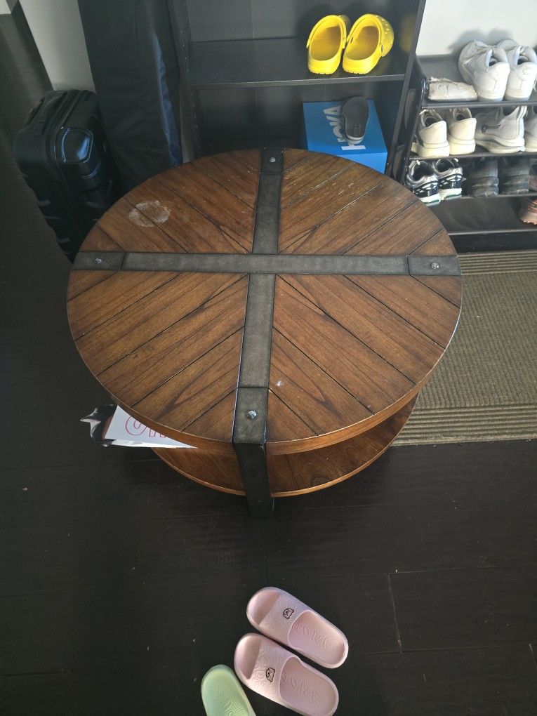 Round Wooden Coffee Table