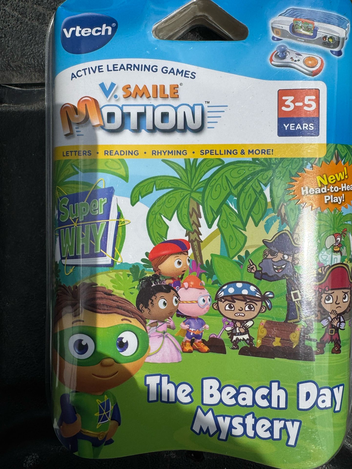 Vtech V. Smile V-Motion Active Learning System The Beach Day Mystery