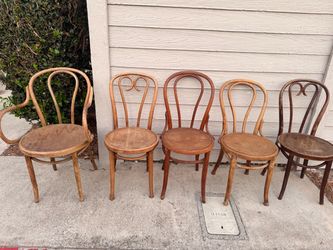 Set of 5 Vintage Bentwood Café Chairs