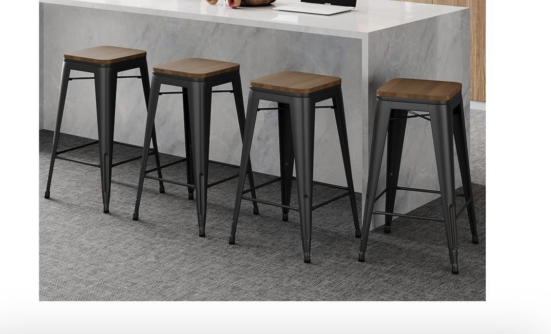 Metal Bar Stools Set Of 4