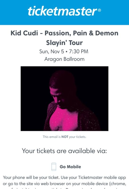 Kid Cudi Ticket my friend can’t go
