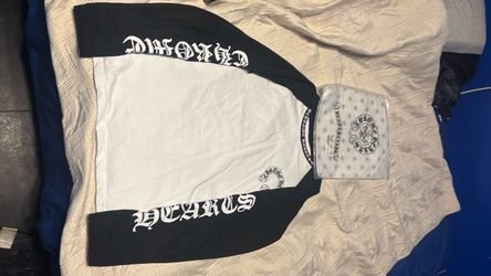 clean black n white chrome hearts sweater